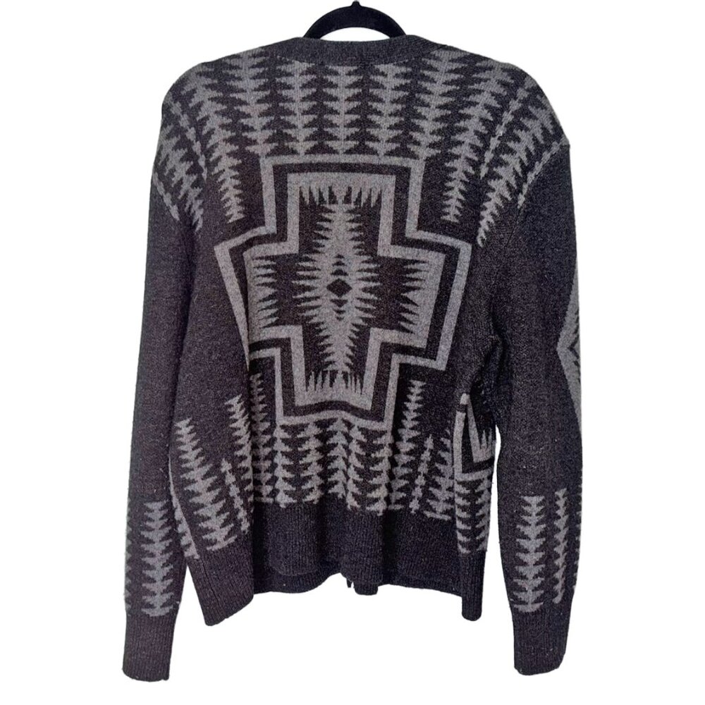 Pendleton Lambswool Blend Gray Graphic Pattern Ca… - image 3